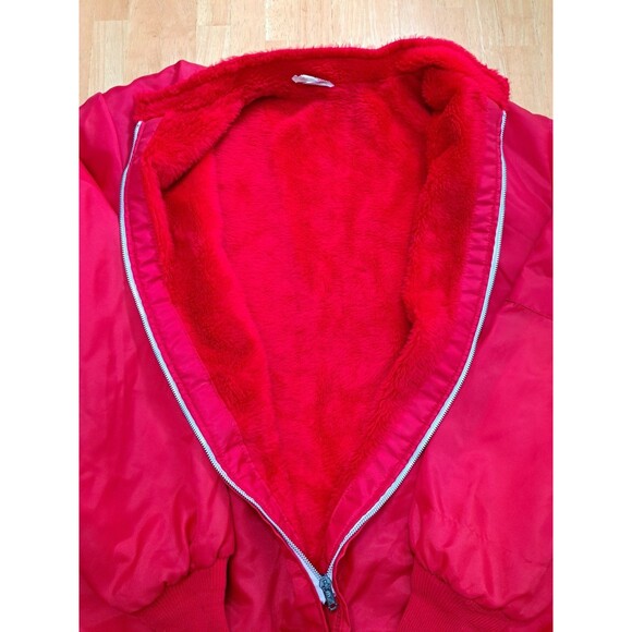 The Great Lakes Jacket Men's Medium Red Full Zip Vintage 1970s Sherpa Lined USA - Picture 5 of 11